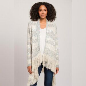 Romeo & Juliet Couture Anthropologie Long Sleeve Open Fringe Sweater Sz M